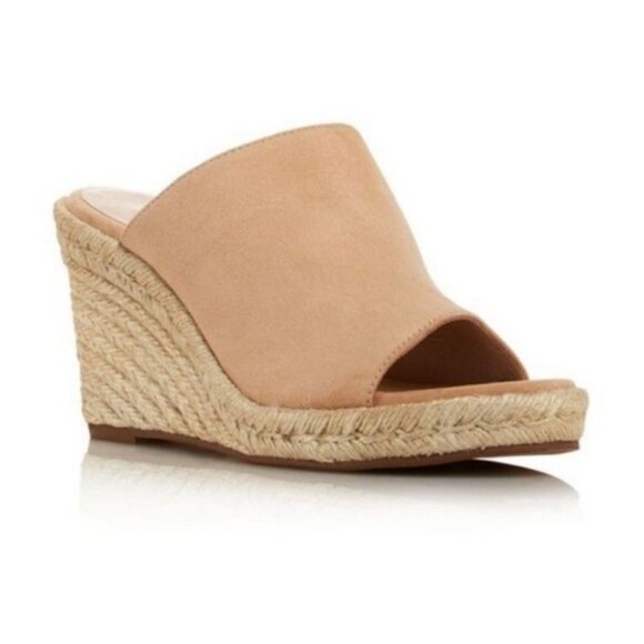 Stuart Weitzman Marabella Platform Espadrille Wedges Tan Size 9 - Picture 1 of 15